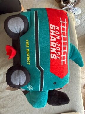 San Jose Sharks Plush Fire Truck Pillow